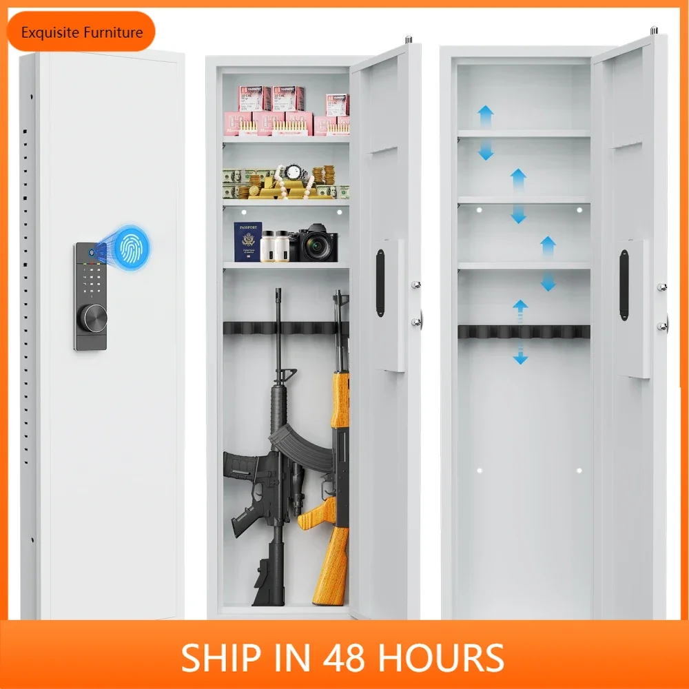 53" Fingerprint Touch Panel In-Wall Safe,Hidden Wall Gun Safe for Rifles with Adjustable Shelves,Assembled Storage
53" Fingerprint Touch Panel In-Wall Safe,Hidden Wall Gun Safe for Rifles with Adjustable Shelves,Assembled Storage