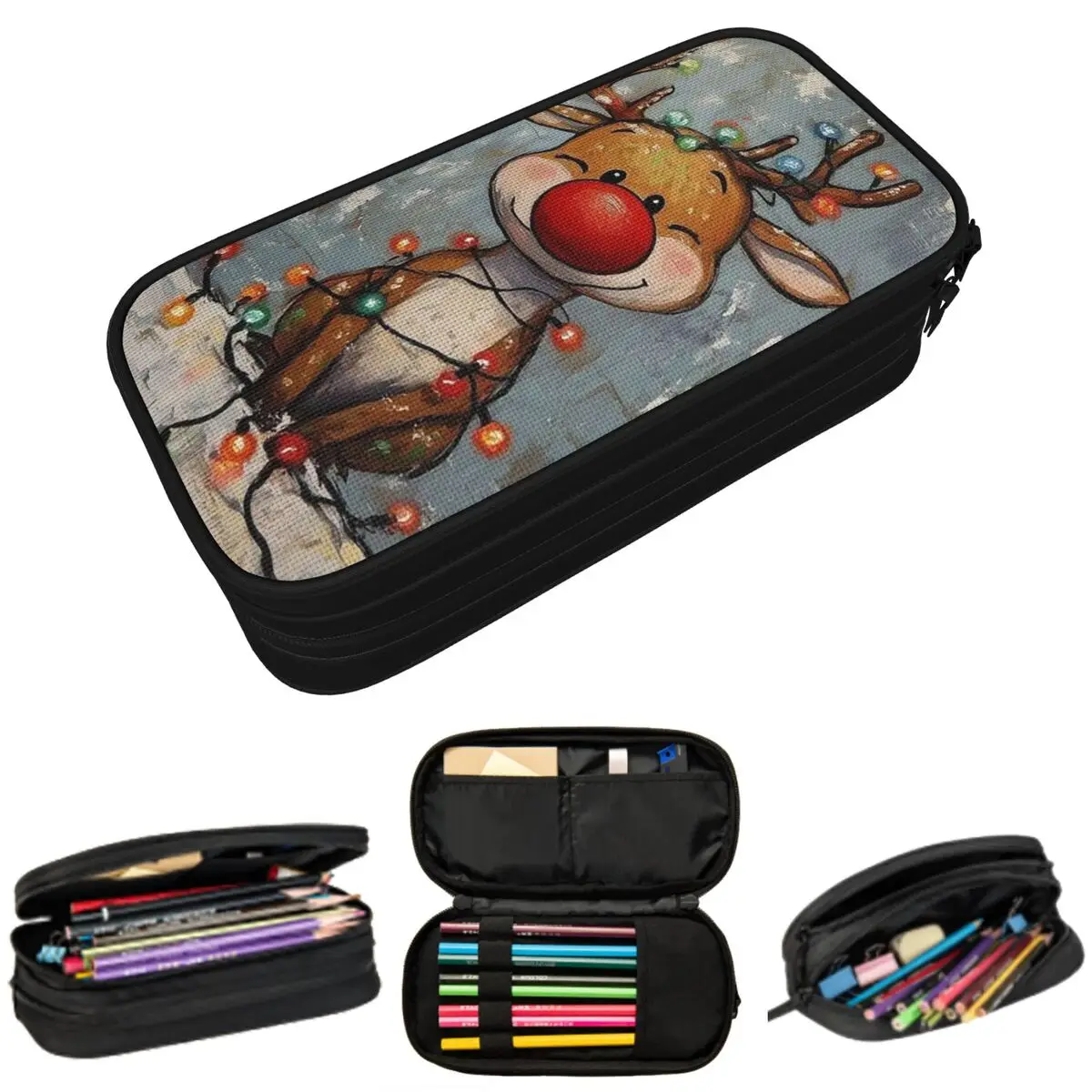 Cute Cartoon Christmas Reindeer Pencil Case for Kids Gifts Pen Box Pencil Bag Stationery Supplies Pen Holder Bag
Cute Cartoon Christmas Reindeer Pencil Case for Kids Gifts Pen Box Pencil Bag Stationery Supplies Pen Holder Bag
