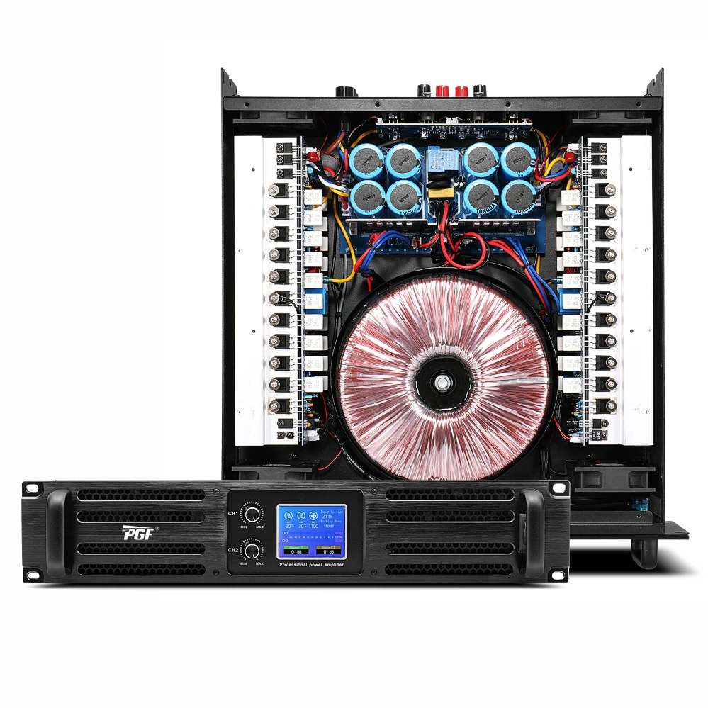 Factory 2U 2*1200W Power Amplifier with LCD Display Class H Stereo KTV Home Stage Audio System 2 Channel Professional Amplifiers
Factory 2U 2*1200W Power Amplifier with LCD Display Class H Stereo KTV Home Stage Audio System 2 Channel Professional Amplifiers