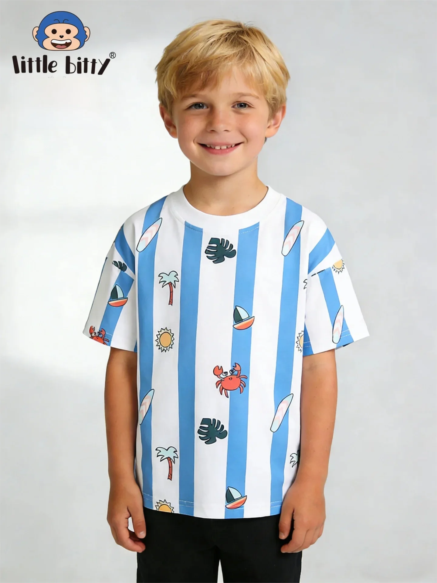Children's Short-Sleeved Shirt 3-8 Years Old Spring/Summer Cartoon Animal Stripes Print New 2026 Striped shirt
Children's Short-Sleeved Shirt 3-8 Years Old Spring/Summer Cartoon Animal Stripes Print New 2026 Striped shirt