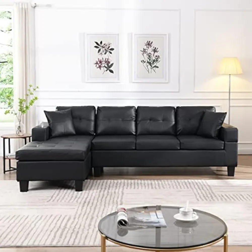 PU Leather Upholstered Sofa,Cup Holder And Left Or Right Hand Lounge Modern 4 Seater L Shaped Sofa Livingroom Furniture Sets
PU Leather Upholstered Sofa,Cup Holder And Left Or Right Hand Lounge Modern 4 Seater L Shaped Sofa Livingroom Furniture Sets