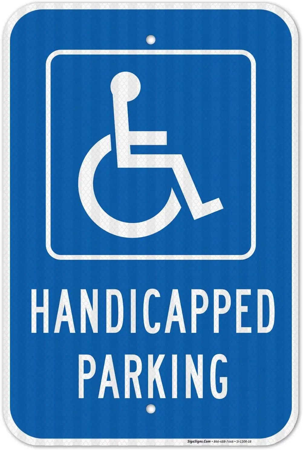 Handicap Parking Sign, 12x18 Inches, 3M Reflective Aluminum, Fade Resistant, Indoor Outdoor, Made in USA
Handicap Parking Sign, 12x18 Inches, 3M Reflective Aluminum, Fade Resistant, Indoor Outdoor, Made in USA