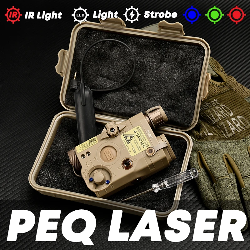 Tactical PEQ-15 PEQ15 LA5C Red Green Blue Visual laser IR Fill Light Scout Light LED Strobe Flashlight Fit 20mm Rail
Tactical PEQ-15 PEQ15 LA5C Red Green Blue Visual laser IR Fill Light Scout Light LED Strobe Flashlight Fit 20mm Rail