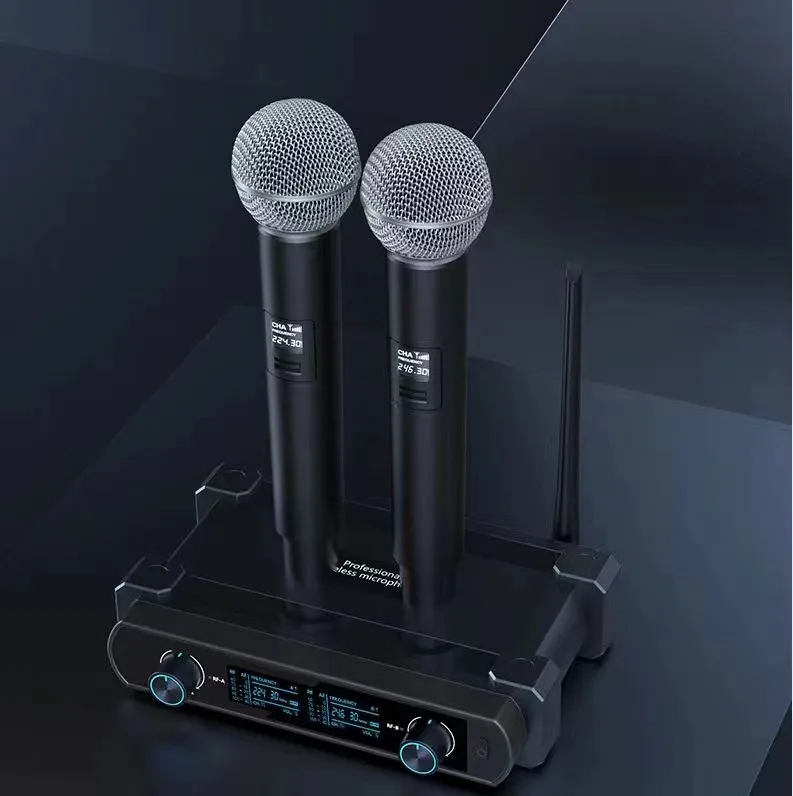 Wireless collar microphone, one to two u-segment FM professional stage anti-howling singing ktv audio home microphone
Wireless collar microphone, one to two u-segment FM professional stage anti-howling singing ktv audio home microphone