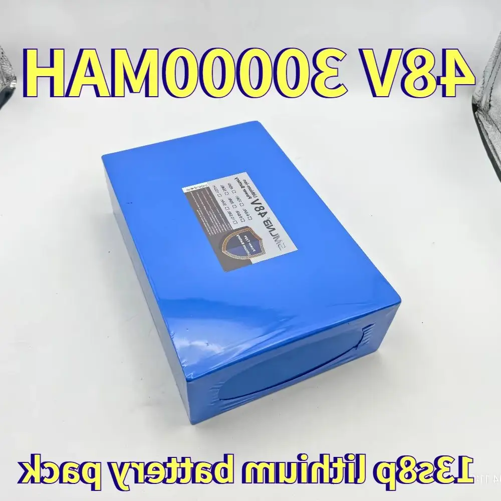 18650 13S8P battery 48V lithium battery 30000mAh large capacity 2000W electric bicycle battery 50A with BMS+54.6V 2A charger
18650 13S8P battery 48V lithium battery 30000mAh large capacity 2000W electric bicycle battery 50A with BMS+54.6V 2A charger