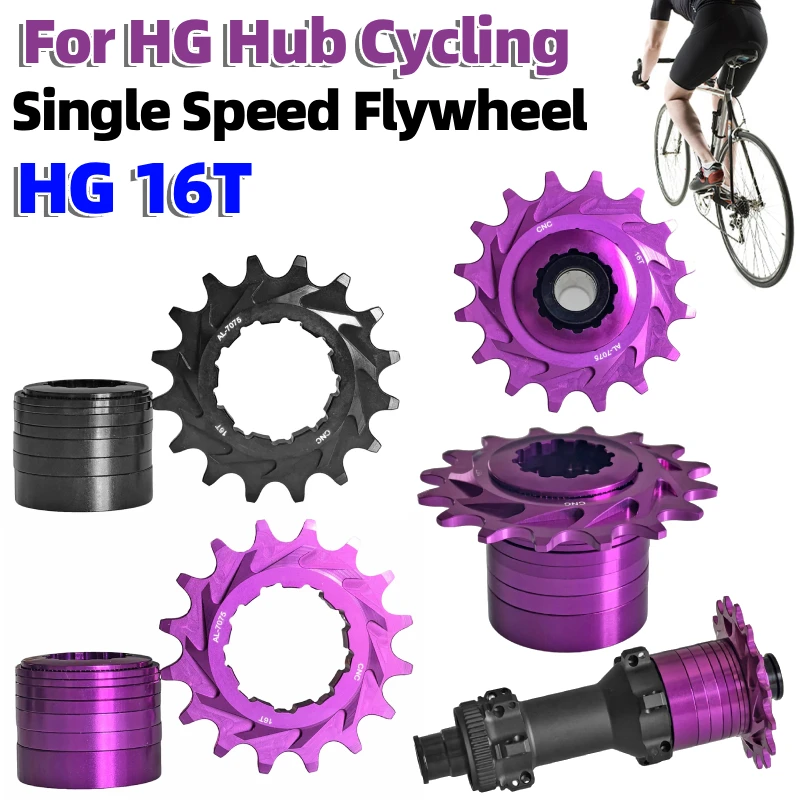 HG 16T MTB Road Bike Sprocket with Multiple Spacers Single Speed Cassette Flywheel Conversion Kit for HG Hub Cycling Parts
HG 16T MTB Road Bike Sprocket with Multiple Spacers Single Speed Cassette Flywheel Conversion Kit for HG Hub Cycling Parts