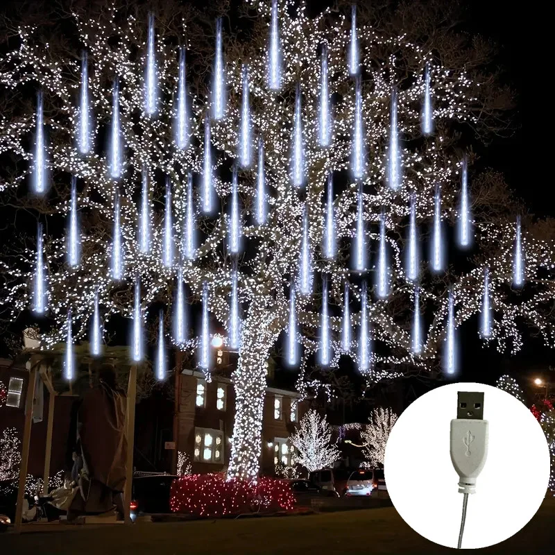 30CM/50CM USB Meteor Shower Rain LED String Lights Wedding Christmas Room Decorations Outdoor Street Light Fairy Light Festoon
30CM/50CM USB Meteor Shower Rain LED String Lights Wedding Christmas Room Decorations Outdoor Street Light Fairy Light Festoon