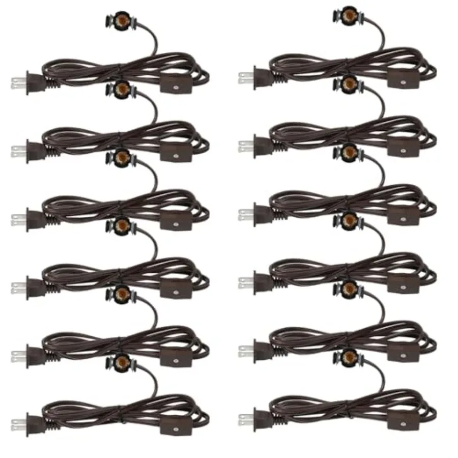 12 Pcs Single Salt Lamp Cord Replacement for Christmas Village E12 Corded Light Bulb Socket with Metal Clip Switch Plugs for Ch
12 Pcs Single Salt Lamp Cord Replacement for Christmas Village E12 Corded Light Bulb Socket with Metal Clip Switch Plugs for Ch