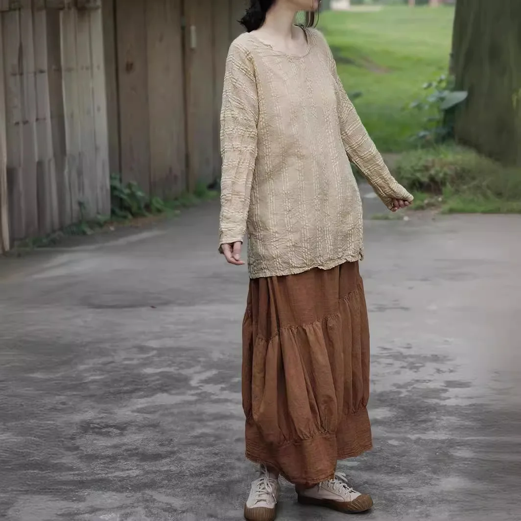 Summer 2024 New Spring Women Original T Shirt O-neck Long Sleeve Basic Top Loose Korean Fashion Lady Blouse Oversized T Shirt
Summer 2024 New Spring Women Original T Shirt O-neck Long Sleeve Basic Top Loose Korean Fashion Lady Blouse Oversized T Shirt