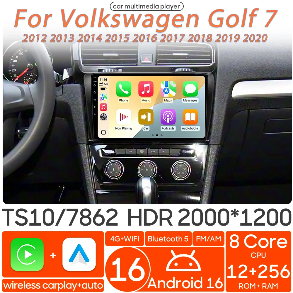 Android For Volkswagen Golf 7 2012 2013 2014 2015 - 2020 Car Multimedia Radio Video Player Carplay Auto 4G Wifi Navigation GPS
Android For Volkswagen Golf 7 2012 2013 2014 2015 - 2020 Car Multimedia Radio Video Player Carplay Auto 4G Wifi Navigation GPS