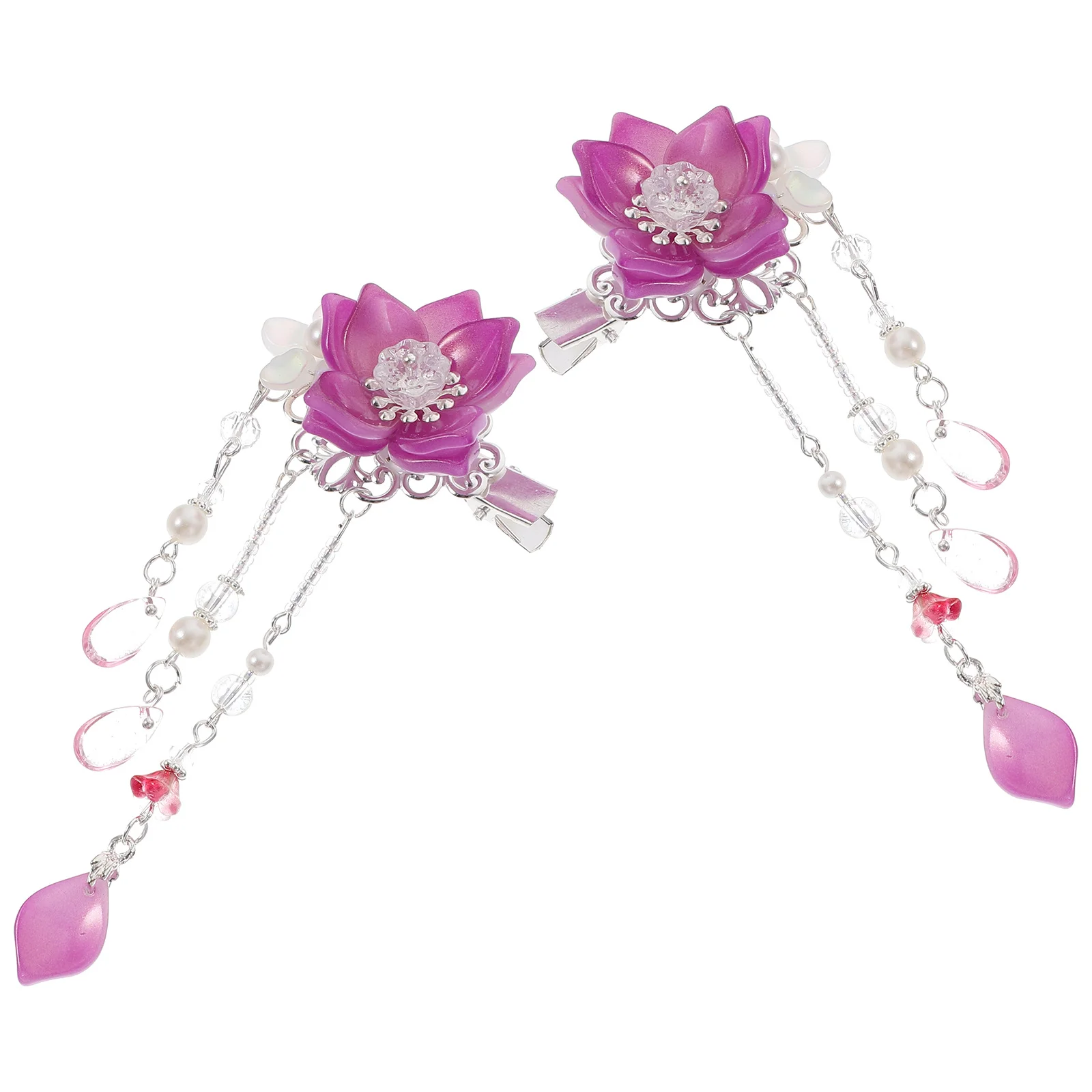 1Pair Chinese Flower Hair Clips Tassel Barrettes Ancient Style Accessories for Women Girls Hanfu Party Stage Chinese Hair Clips
1Pair Chinese Flower Hair Clips Tassel Barrettes Ancient Style Accessories for Women Girls Hanfu Party Stage Chinese Hair Clips