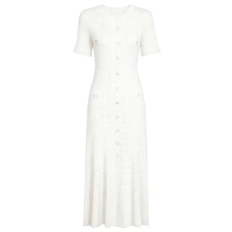 Elegant Knitted Long Dress Short Sleeve Slimming Midi Dress for Women Summer Autumn New Style Celebrity Favorite Fashionable
Elegant Knitted Long Dress Short Sleeve Slimming Midi Dress for Women Summer Autumn New Style Celebrity Favorite Fashionable