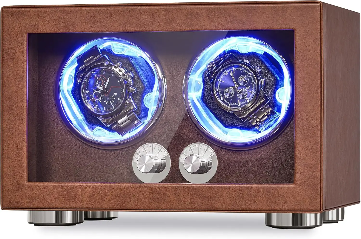Double Watch Winder with LED, 4 Modes, Quiet Motor & Type-C Adapter for Automatic Watches
Double Watch Winder with LED, 4 Modes, Quiet Motor & Type-C Adapter for Automatic Watches