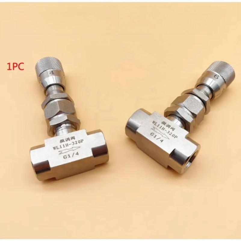 G 1/8" 1/4" NPT 1/2" Stainless Steel 304 Needle Valve Micro Adjustment Valve WL11H-320P Flow Regulating Valve 1pc
G 1/8" 1/4" NPT 1/2" Stainless Steel 304 Needle Valve Micro Adjustment Valve WL11H-320P Flow Regulating Valve 1pc