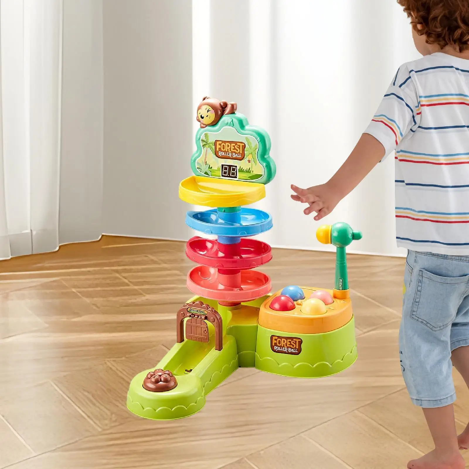Ball Rolling Track Toy Drop and Ball Ramp Toy Development Activity Toy Ball Drop Roll Tower for Baby Kids Birthday Gift
Ball Rolling Track Toy Drop and Ball Ramp Toy Development Activity Toy Ball Drop Roll Tower for Baby Kids Birthday Gift