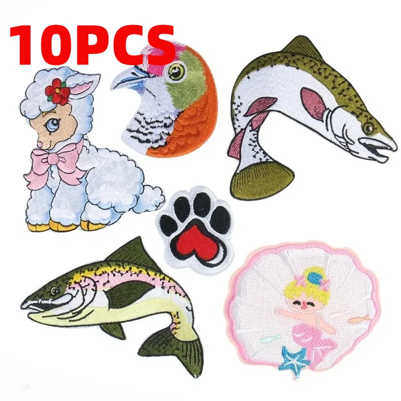 10PCS Cartoon Animal Cloth Sticker High-end Burnt Edge Shark Paw Print Alpaca DIY Clothing Accessories Spot Adhesive Embroidery
10PCS Cartoon Animal Cloth Sticker High-end Burnt Edge Shark Paw Print Alpaca DIY Clothing Accessories Spot Adhesive Embroidery