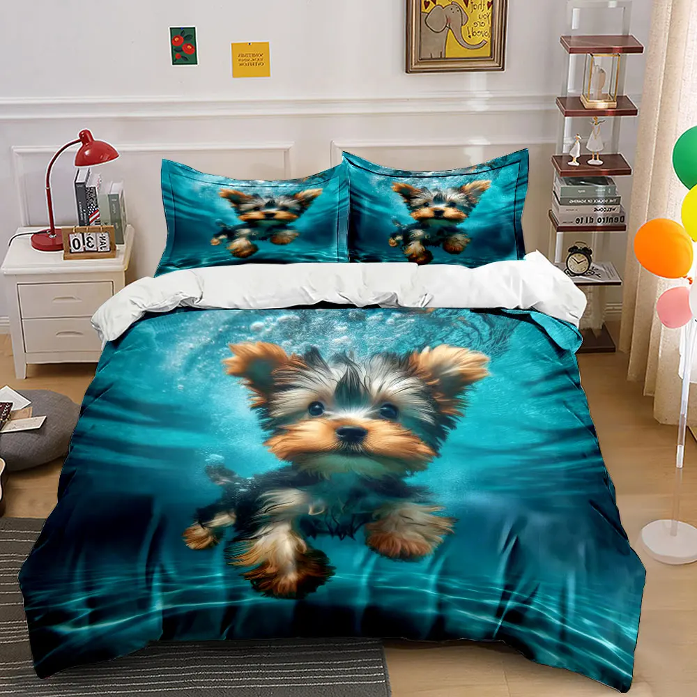 "Pet Swimming Photo Decor Set" Bedding Set with 1 Duvet Cover 2 Pillowcases Single Double King Queen, Gift
"Pet Swimming Photo Decor Set" Bedding Set with 1 Duvet Cover 2 Pillowcases Single Double King Queen, Gift