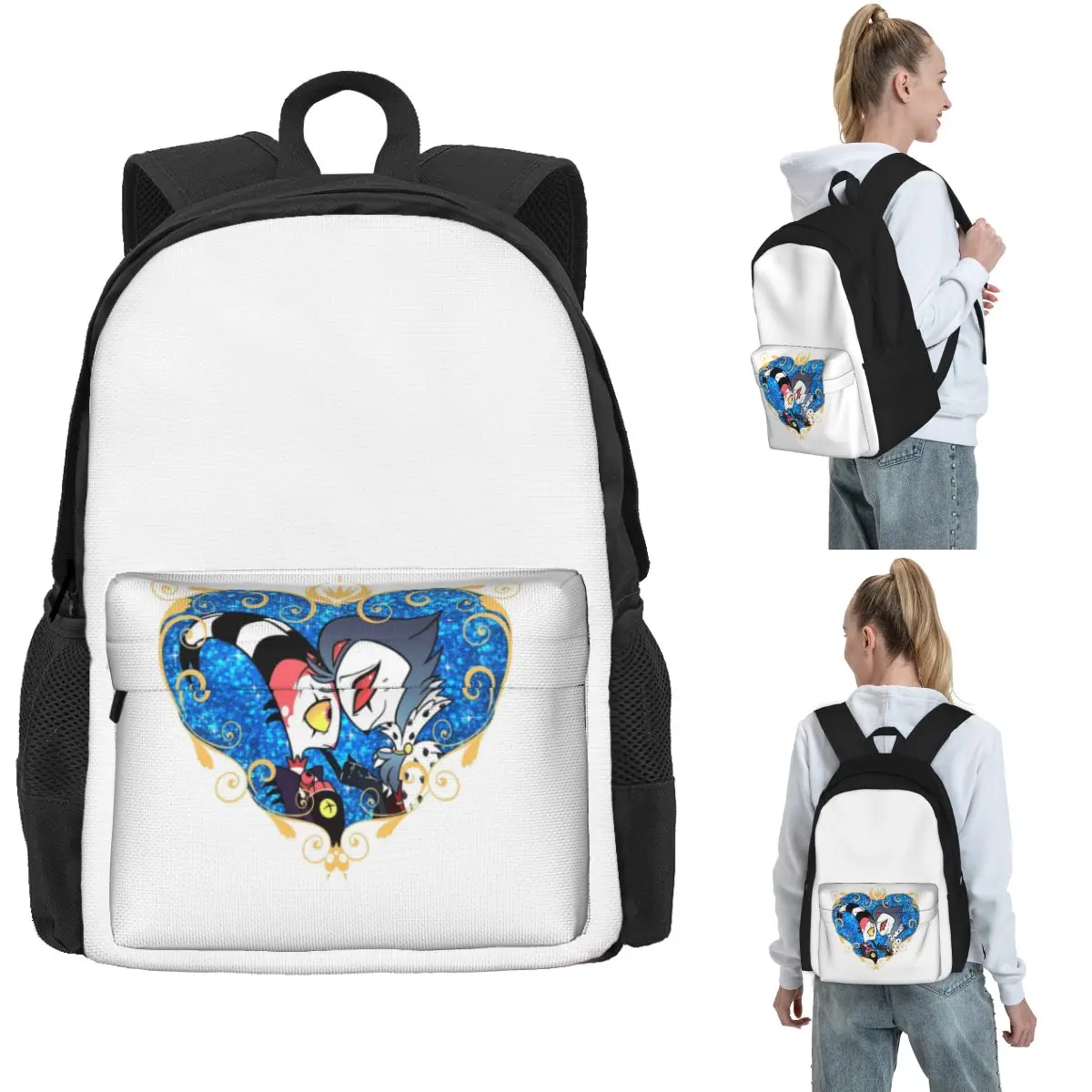 Helluva Boss Stolas And Blitzo Heart Frame Backpack Hot Sale Daypack Large Capacity Children BookBag School Bag for Men Women
Helluva Boss Stolas And Blitzo Heart Frame Backpack Hot Sale Daypack Large Capacity Children BookBag School Bag for Men Women