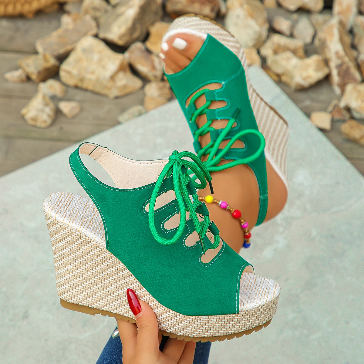 Summer Women Wedges Sandals Trend Casual Platform Sandals 2025 New Fashion Sandals Women Walking High Heels Shoes for Women
Summer Women Wedges Sandals Trend Casual Platform Sandals 2025 New Fashion Sandals Women Walking High Heels Shoes for Women