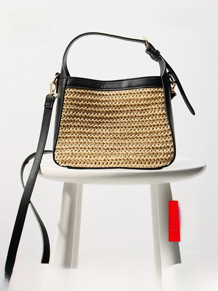 H&M 2026 Summer New Women's Straw Weaving Details Crossbody Bag Fashionable Casual Handbag Ladies Satchel Tote Bag
H&M 2026 Summer New Women's Straw Weaving Details Crossbody Bag Fashionable Casual Handbag Ladies Satchel Tote Bag