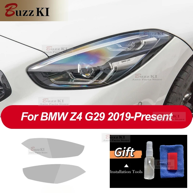 Для BMW Z4 G29 M40i sDrive 2019-настоящее время, 2 шт., защитная пленка для фар автомобиля, прозрачная черная наклейка из ТПУ, аксессуары
Для BMW Z4 G29 M40i sDrive 2019-настоящее время, 2 шт., защитная пленка для фар автомобиля, прозрачная черная наклейка из ТПУ, аксессуары