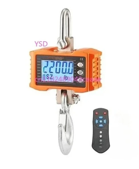 2200Lbs/1000kg Digital Hanging Scale Portable with Remote Control Factory Crane Scale LCD Backlight Industrial Hook Scales
2200Lbs/1000kg Digital Hanging Scale Portable with Remote Control Factory Crane Scale LCD Backlight Industrial Hook Scales