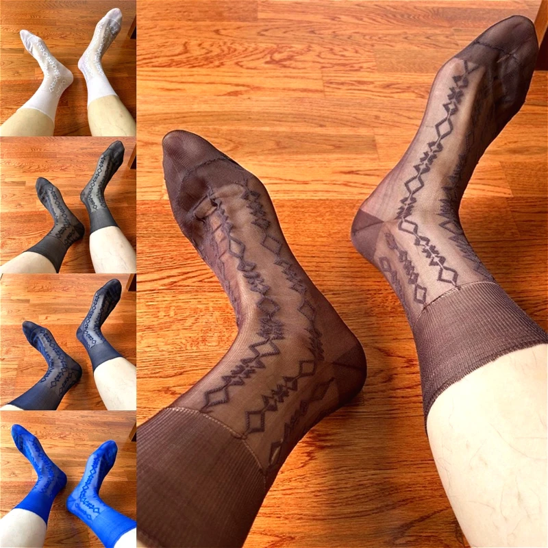 New Mans Sheer Socks Summer Sexy Loose Nylon See Through Mesh Jacquard Ribbed Formal Dress Socks Mens Business Transparent Socks
New Mans Sheer Socks Summer Sexy Loose Nylon See Through Mesh Jacquard Ribbed Formal Dress Socks Mens Business Transparent Socks