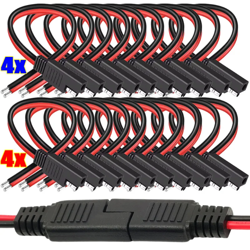 SAE Battery Connector Cable 0.75mm² Pure Copper Wire PVC Insulation Red Black SAE Extension Cord for Solar Panel Battery Charger
SAE Battery Connector Cable 0.75mm² Pure Copper Wire PVC Insulation Red Black SAE Extension Cord for Solar Panel Battery Charger