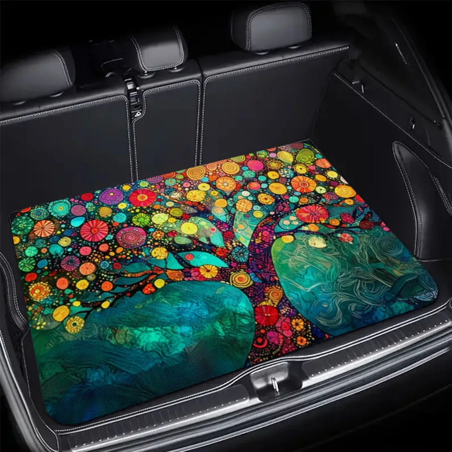 Colorful Dot Tree Universal Car Trunk Mat Waterproof Non-Slip Rear Cargo Liner Fit Sedan CUV SUV Bohemian Auto Decor Carpet
Colorful Dot Tree Universal Car Trunk Mat Waterproof Non-Slip Rear Cargo Liner Fit Sedan CUV SUV Bohemian Auto Decor Carpet