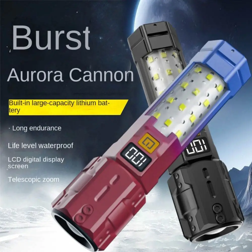 Strong Light LED Display Flashlight Digital Display Long-Range Telescopic Zoom Torch Waterproof Tail Hook Emergency Work Light
Strong Light LED Display Flashlight Digital Display Long-Range Telescopic Zoom Torch Waterproof Tail Hook Emergency Work Light