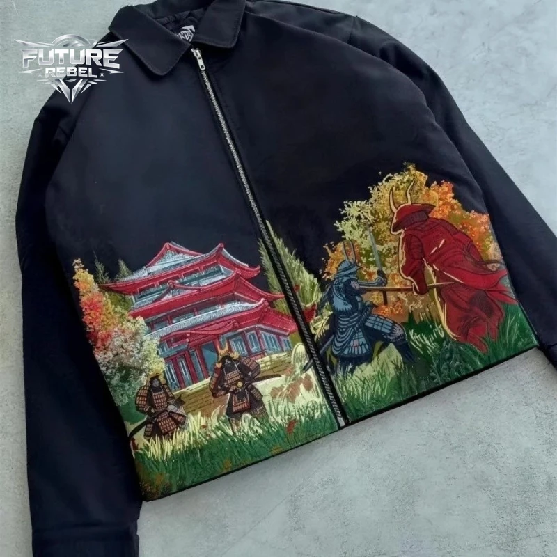 Harajuku Japanese Retro Streetwear Embroidery Samurai Jacket Loose Hip Hop Bomber Jacket Harajuku Y2K Gothic Style Coat Unisex
Harajuku Japanese Retro Streetwear Embroidery Samurai Jacket Loose Hip Hop Bomber Jacket Harajuku Y2K Gothic Style Coat Unisex