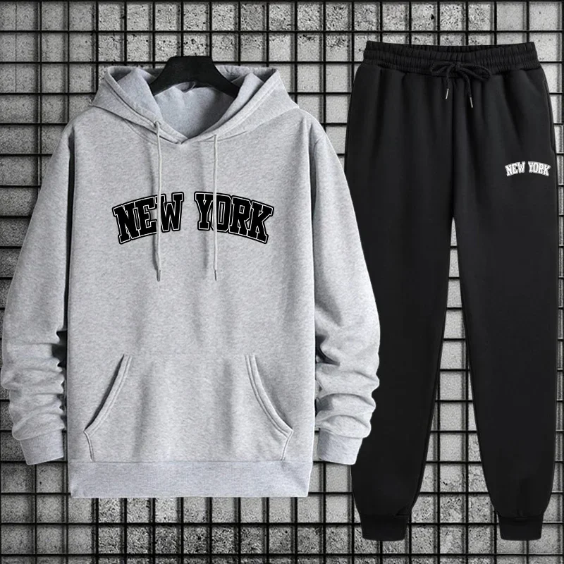 Autumn Winter Male Urban Casual Fashion Sweatshirts Set Men's Tracksuit Hoodie+pants 2piece High Quality Solid Color Sportswear
Autumn Winter Male Urban Casual Fashion Sweatshirts Set Men's Tracksuit Hoodie+pants 2piece High Quality Solid Color Sportswear