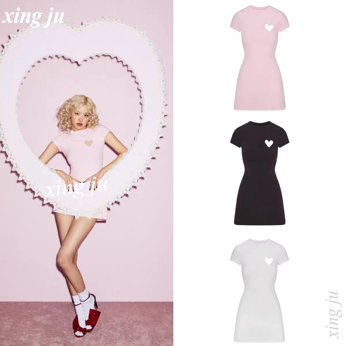 Kpop Korean Singer Women Pink Sexy Hollow Out Round Neck Short Sleeve Dress Nightclub DJ Clothing Stage Costume Jazz Dance Wear
Kpop Korean Singer Women Pink Sexy Hollow Out Round Neck Short Sleeve Dress Nightclub DJ Clothing Stage Costume Jazz Dance Wear