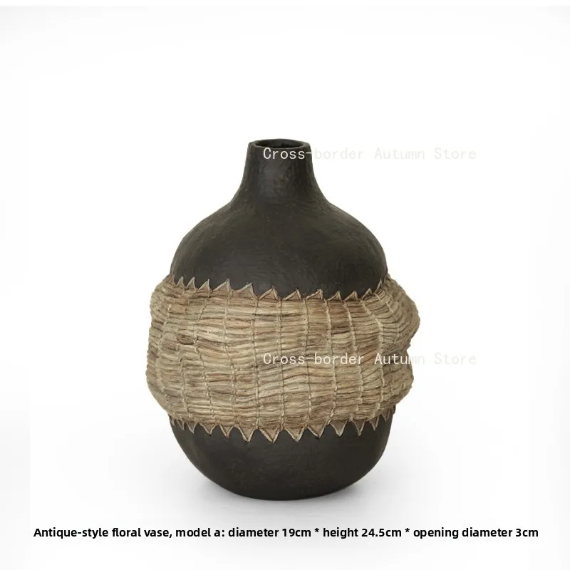 Retro Chinese Antique Style Resin Vase Wabi Sabi Zen Flower Pot for Home Decor
Retro Chinese Antique Style Resin Vase Wabi Sabi Zen Flower Pot for Home Decor