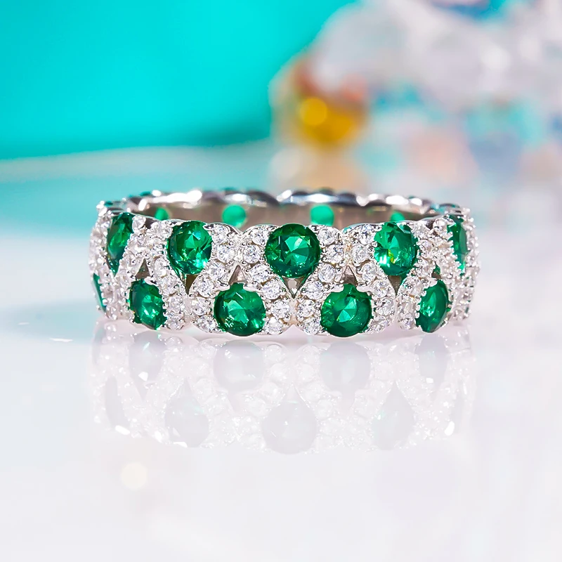 High Jewelry Lab Emerald Ring Solid S925 Sterling Silver Women's Fine Ring Gemstone Jewelry for Women Party Holiday Gift Luxury
High Jewelry Lab Emerald Ring Solid S925 Sterling Silver Women's Fine Ring Gemstone Jewelry for Women Party Holiday Gift Luxury