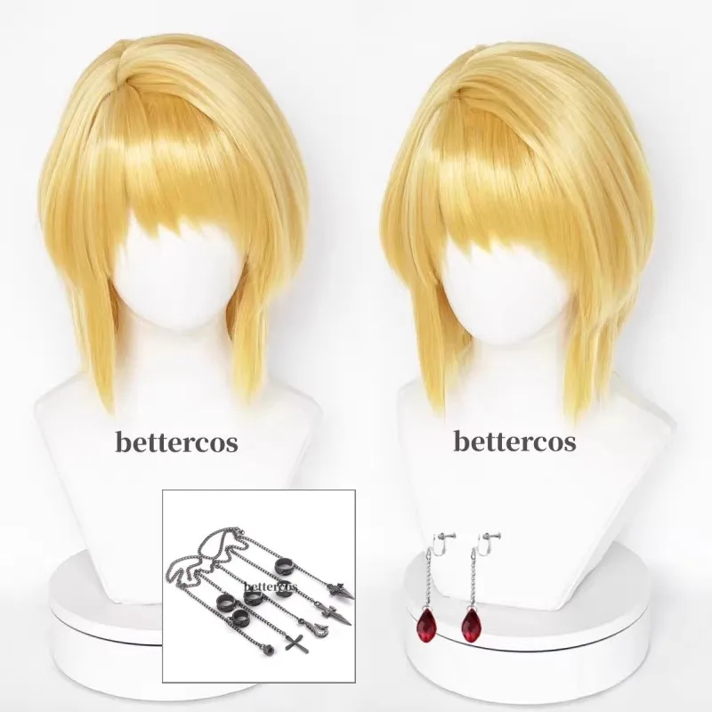 High Quality Anime HUNTERXHUNTER Kurapika Cosplay Wig Short Golden Blond Scalp Heat Resistant Synthetic Hair Wigs + Wig Cap
High Quality Anime HUNTERXHUNTER Kurapika Cosplay Wig Short Golden Blond Scalp Heat Resistant Synthetic Hair Wigs + Wig Cap