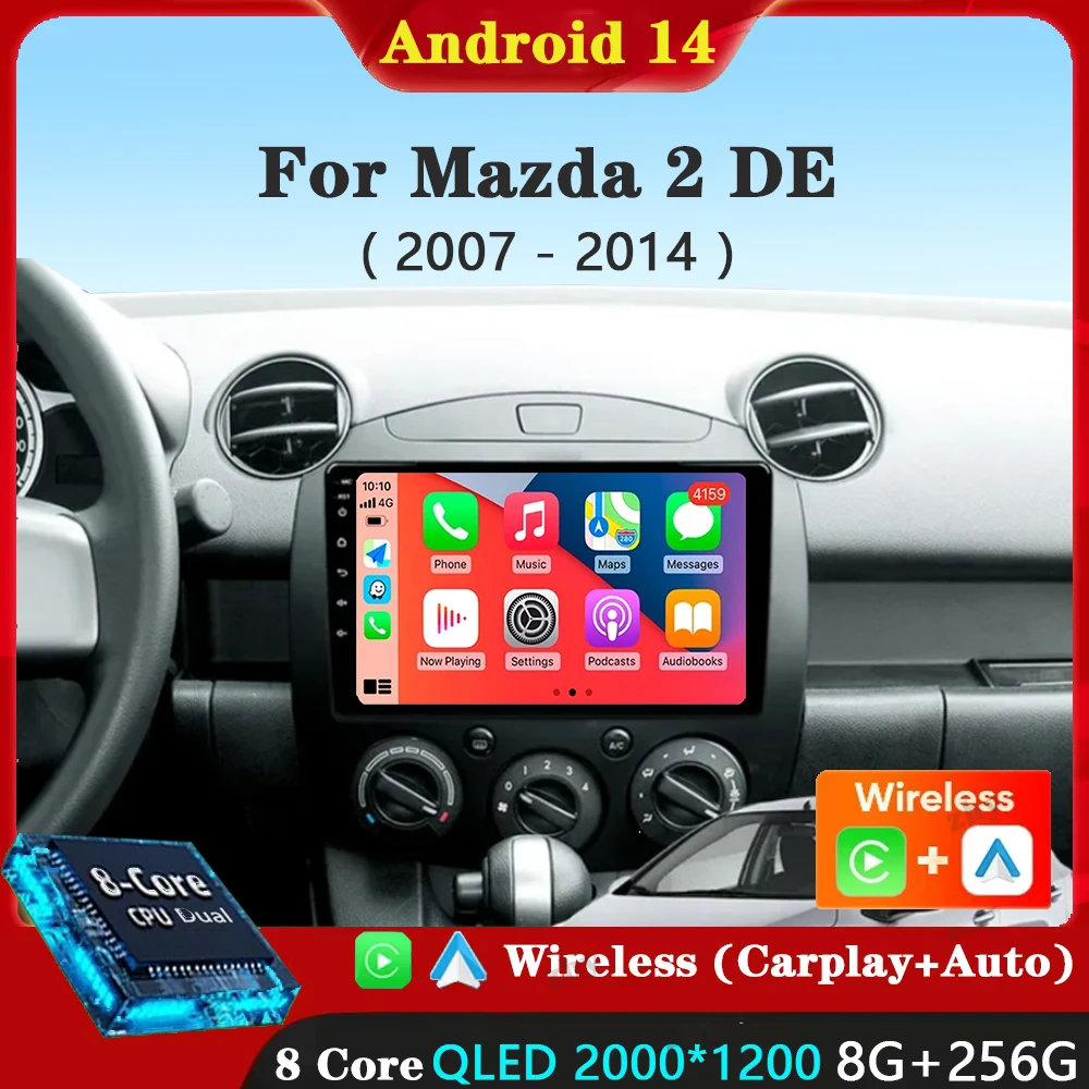 Android 14 For MAZDA 2/Jinxiang/DE/Third Generation 2007 - 2013 2014 Car Radio Multimedia DVD Player Navigation GPS WIFI 4G DSP
Android 14 For MAZDA 2/Jinxiang/DE/Third Generation 2007 - 2013 2014 Car Radio Multimedia DVD Player Navigation GPS WIFI 4G DSP