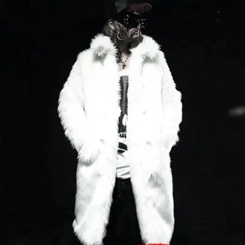 Winter new men's fur coat long fox fur coat casual warm jacket black and white colored windbreaker
Winter new men's fur coat long fox fur coat casual warm jacket black and white colored windbreaker