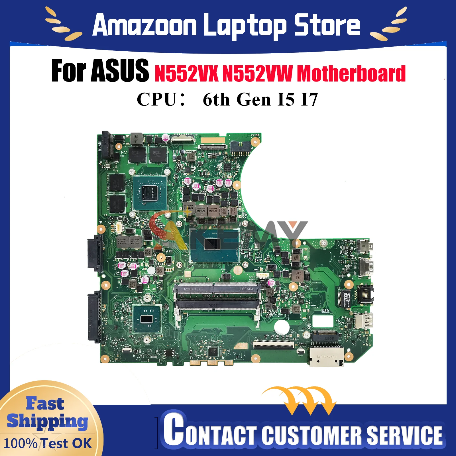 N552VW Материнская плата для ноутбука ASUS ROG N552VX N552VW N552V Материнская плата для ноутбука с процессором I5 I7 100% тестирование ОК быстрая доставка stk
N552VW Материнская плата для ноутбука ASUS ROG N552VX N552VW N552V Материнская плата для ноутбука с процессором I5 I7 100% тестирование ОК быстрая доставка stk