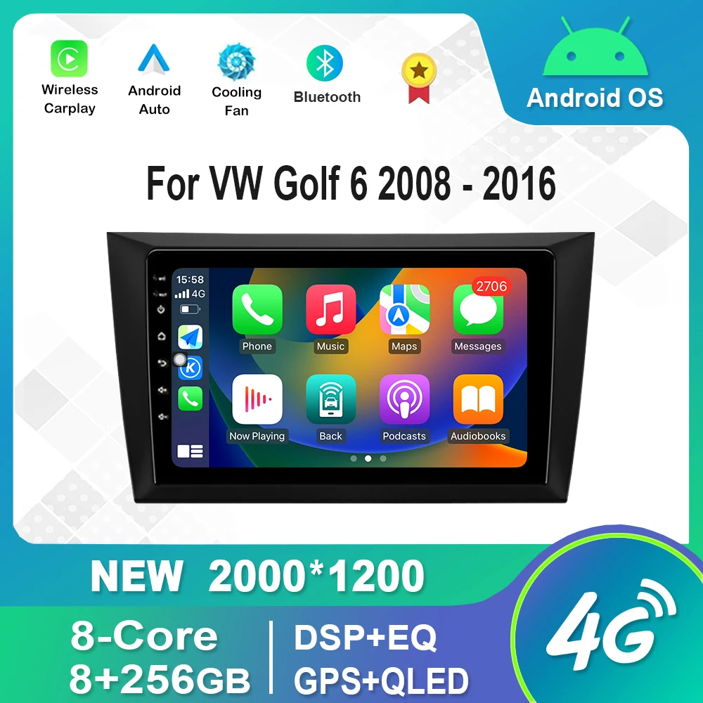 Android OS Car Radio Video Multimedia Player For VW Volkswagen Golf 6 2008 - 2016 GPS WiFi 4G Bluetooth HD Screen
Android OS Car Radio Video Multimedia Player For VW Volkswagen Golf 6 2008 - 2016 GPS WiFi 4G Bluetooth HD Screen