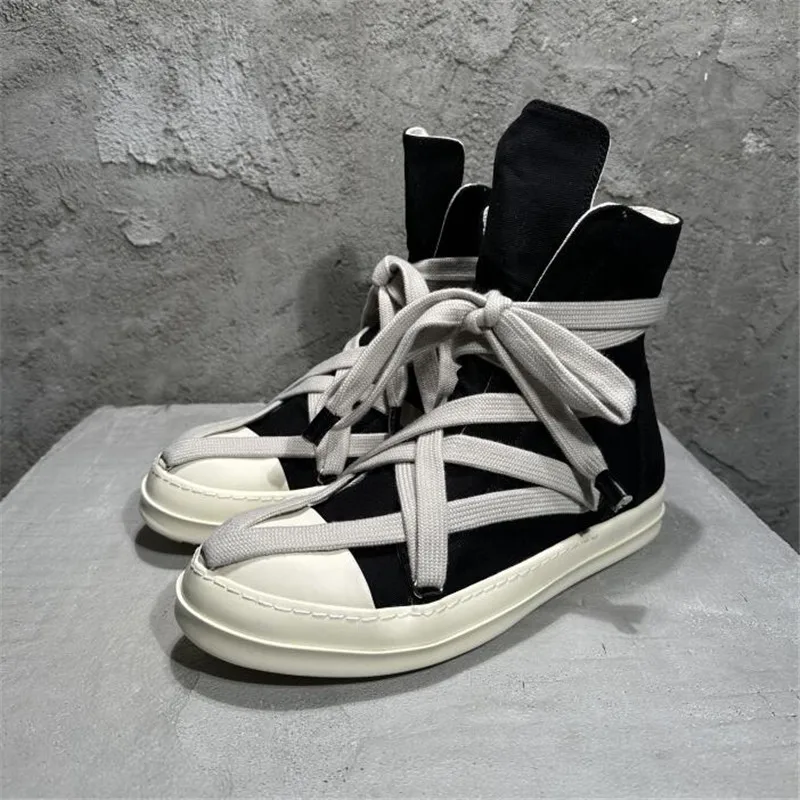 High Top Man Canvas Boots Fashion Men Platform Boot Thick Shoelaces Male Designer Boot
High Top Man Canvas Boots Fashion Men Platform Boot Thick Shoelaces Male Designer Boot