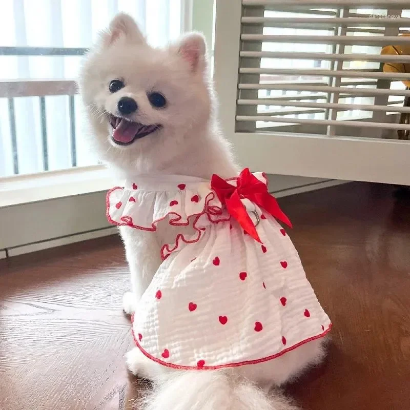 Cute Dog Cooling Dress Thin Bow Heart Print Clothes Pet Skirt Kitten Puppy Costume Chihuahua Bichon Yorkie Girls Vest
Cute Dog Cooling Dress Thin Bow Heart Print Clothes Pet Skirt Kitten Puppy Costume Chihuahua Bichon Yorkie Girls Vest