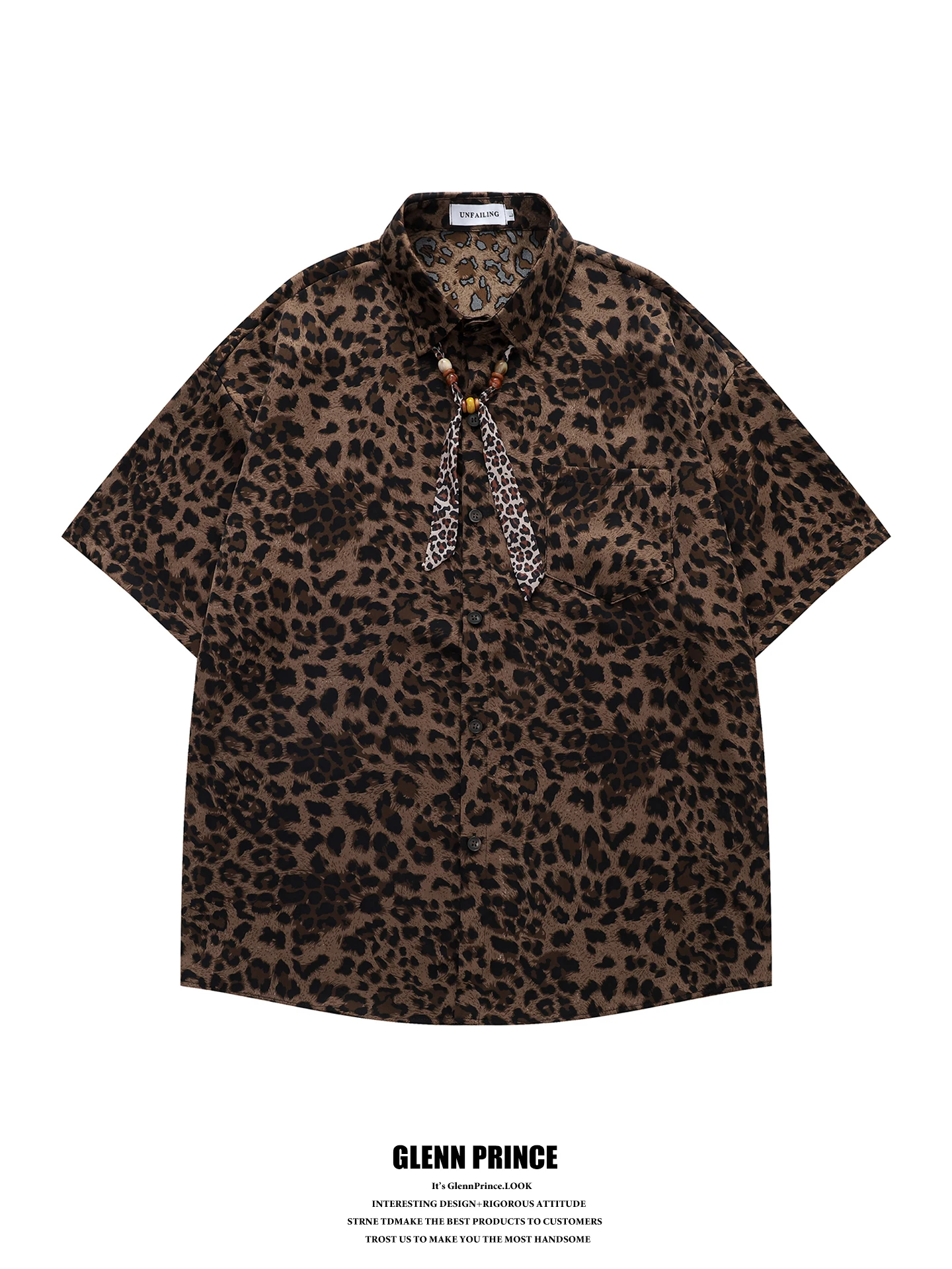 GPstudio American Retro Street Bead Silk Scarf Leopard Print Short Sleeve Men's Neutral Style Small Audience Handsome Shirt
GPstudio American Retro Street Bead Silk Scarf Leopard Print Short Sleeve Men's Neutral Style Small Audience Handsome Shirt