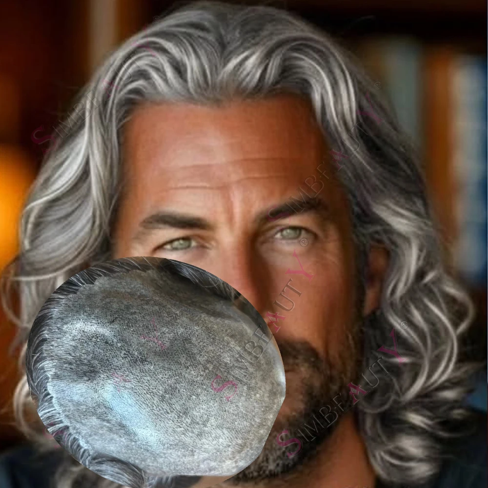 Long 6' Wavy Grey Black 1B30 1B40 1B50 Cheapest Micro Thin Skin Man's Wig Super Durable Natural Hairline Human Hair Men's Toupee
Long 6' Wavy Grey Black 1B30 1B40 1B50 Cheapest Micro Thin Skin Man's Wig Super Durable Natural Hairline Human Hair Men's Toupee