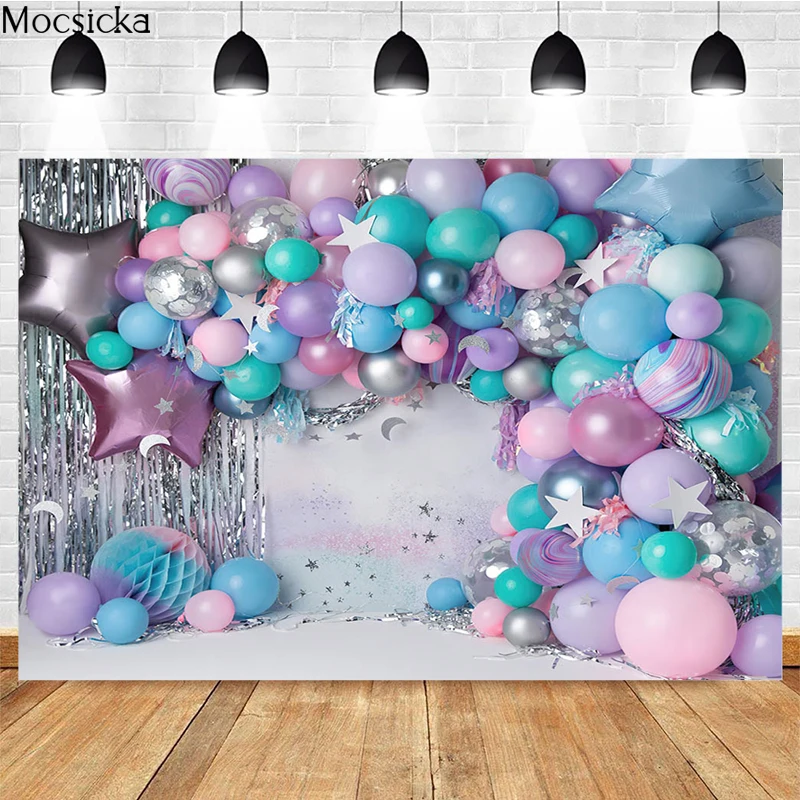 Mocsicka Happy Birthday Photography Backdrop 1st Birthday Party Balloons Decoration Cake Smash Newborn Shower Photo Background
Mocsicka Happy Birthday Photography Backdrop 1st Birthday Party Balloons Decoration Cake Smash Newborn Shower Photo Background