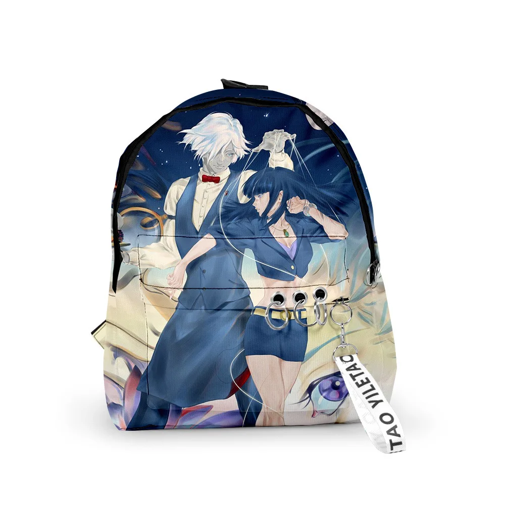 Harajuku Popular Death Parade School Bag Cute Small Travel Bags 3D Print Oxford Waterproof Key Chain Notebook Backpacks
Harajuku Popular Death Parade School Bag Cute Small Travel Bags 3D Print Oxford Waterproof Key Chain Notebook Backpacks