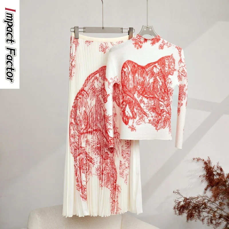 2024 Spring and Autumn Season Three House Pleated Women's Fashion Set Women's New Pleated Top Half Skirt Two Piece Set
2024 Spring and Autumn Season Three House Pleated Women's Fashion Set Women's New Pleated Top Half Skirt Two Piece Set