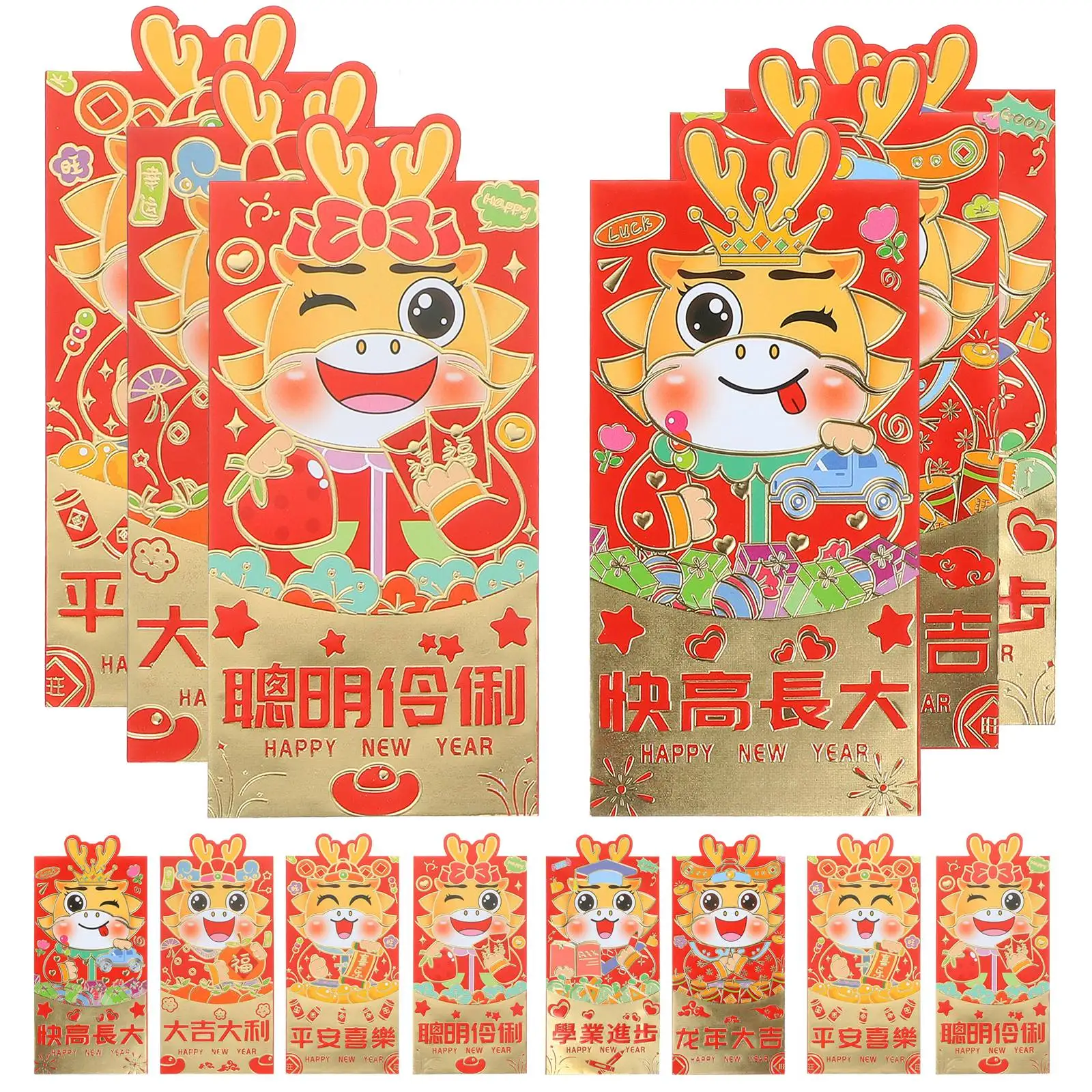 24Pcs Red Envelope Bags Large Size Dragon Design Money Storage Packets Chinese New Year Spring Festival Envelopes Letter Elegant
24Pcs Red Envelope Bags Large Size Dragon Design Money Storage Packets Chinese New Year Spring Festival Envelopes Letter Elegant