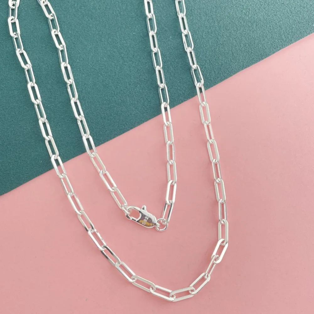 New luxury 925 sterling Silver Elegant 4MM fit chain necklace for women men fashion wedding party designer jewelry Holiday giftS
New luxury 925 sterling Silver Elegant 4MM fit chain necklace for women men fashion wedding party designer jewelry Holiday giftS