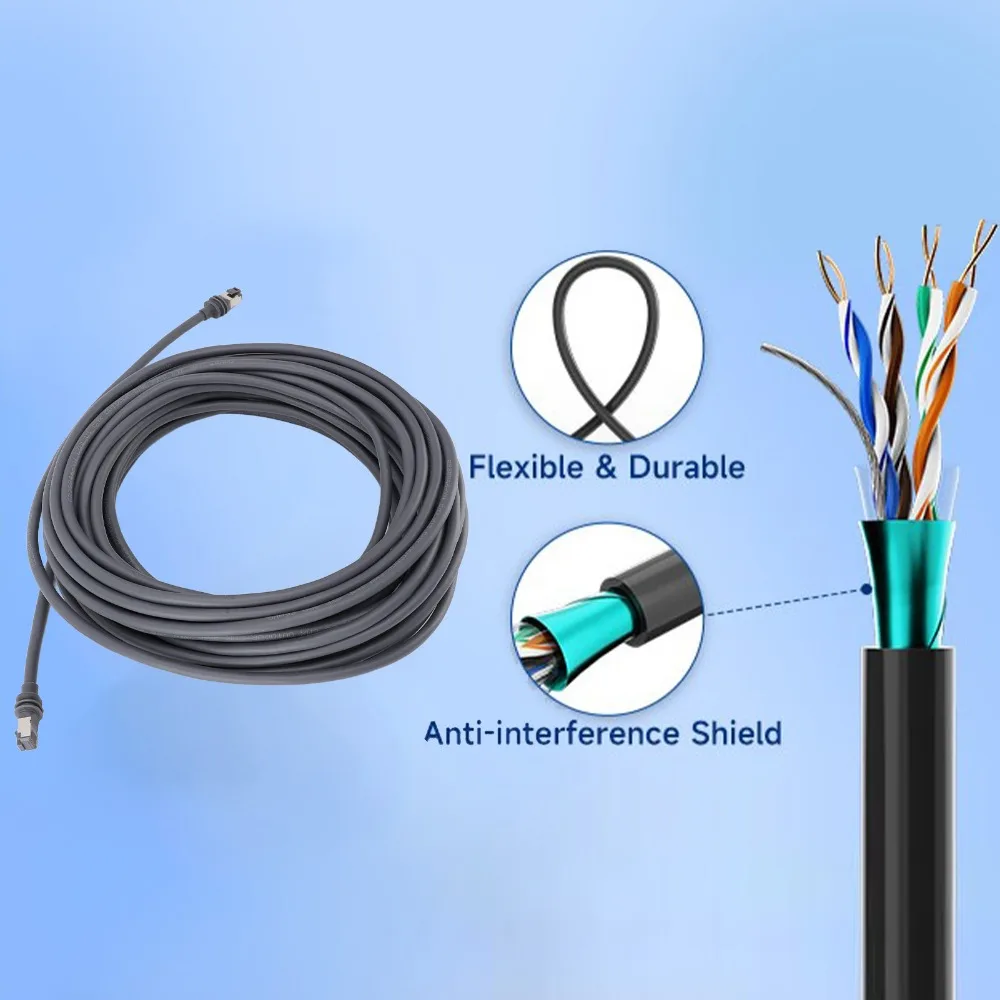 Waterproof for Starlink Gen 3 Cable Shielded for Starlink Replacement Cable for Starlink Gen 3 Starlink Mini Cable Cat 6 Cable
Waterproof for Starlink Gen 3 Cable Shielded for Starlink Replacement Cable for Starlink Gen 3 Starlink Mini Cable Cat 6 Cable